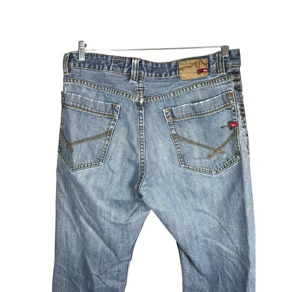 Vintage Quiksilver QuikJean Men’s Relaxed Fit Distressed Jeans 34x32‎ Y2K Skater - Picture 12 of 13